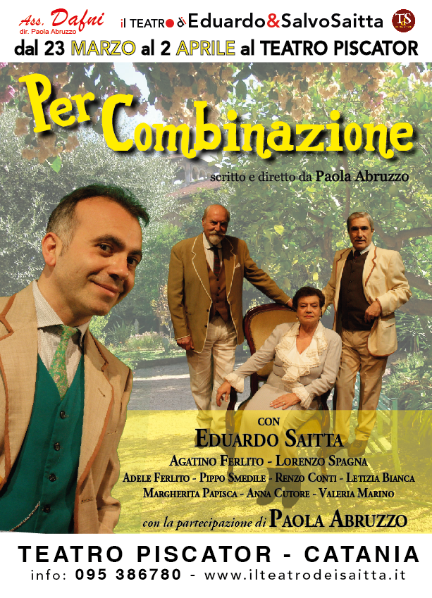 Teatro Piscator, Abruzzo e Saitta insieme in “Per combinazione”