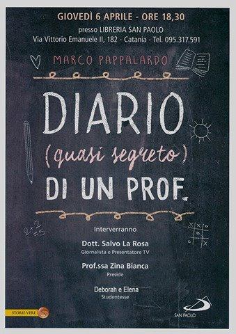 Libri, Marco Pappalardo e il “Diario (quasi segreto) di un prof