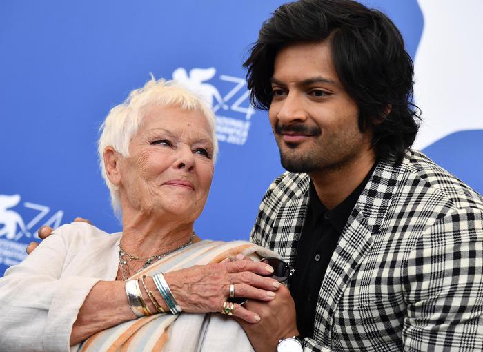British actress Judi Dench and Indian actor Ali Fazal (R) pose during a photocall for 'Victoria & Abdul' at the 74th annual Venice International Film Festival, in Venice, Italy, 03 September 2017. The movie is presented out of competition at the festival running from 30 August to 09 September.   ANSA/ETTORE FERRARI