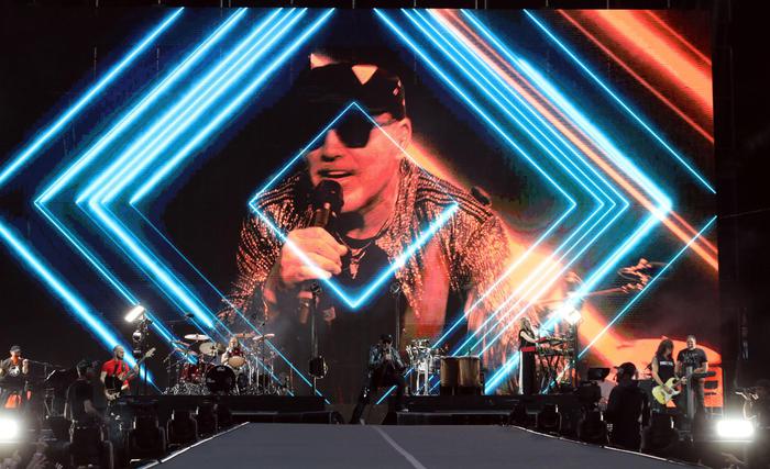 Italian singer and songwriter Vasco Rossi performs on stage at San Siro stadium in Milan, 1 June 2019. 
ANSA / MATTEO BAZZI