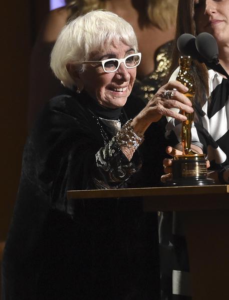 Lina Wertmuller accepts her honorary award at the Governors Awards on Sunday, Oct. 27, 2019, at the Dolby Ballroom in Los Angeles. (Photo by Chris Pizzello/Invision/ANSA/AP) [CopyrightNotice: Invision]
