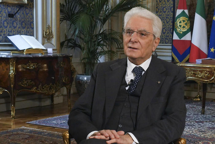 Italian President, Sergio Mattarella, talks during the speech to the Nation about the Coronavirus emergency, at the Quirinale Palace in Rome, Italy, 27 March 2020.
ANSA/QUIRINALE PALACE PRESS OFFICE