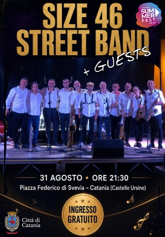 “Size 46 street band” conclude la rassegna “Jazz e Swing nel cuore di Catania” di Antonio Campanella